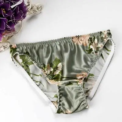 Lingerie Mid Rise 100% Natural Silk Briefs Mulberry Silk Panties Women's Underwear
