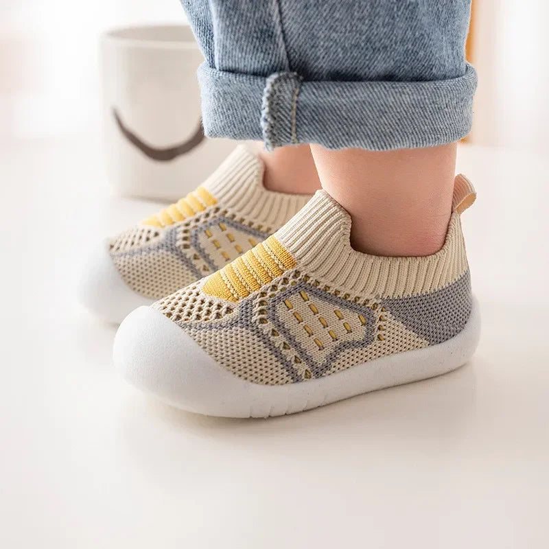 Baby Shoes Anti-Slip Breathable Infant Crib Floor Socks with Rubber