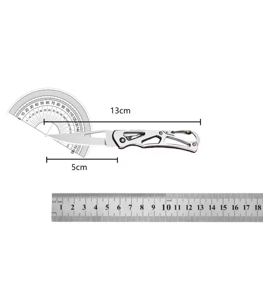 Stainless Steel Sharp Folding Blade Knife Wooden Handle Outdoor Camping Portable Pocket Fruit Cutter Keychain Knife For Survival