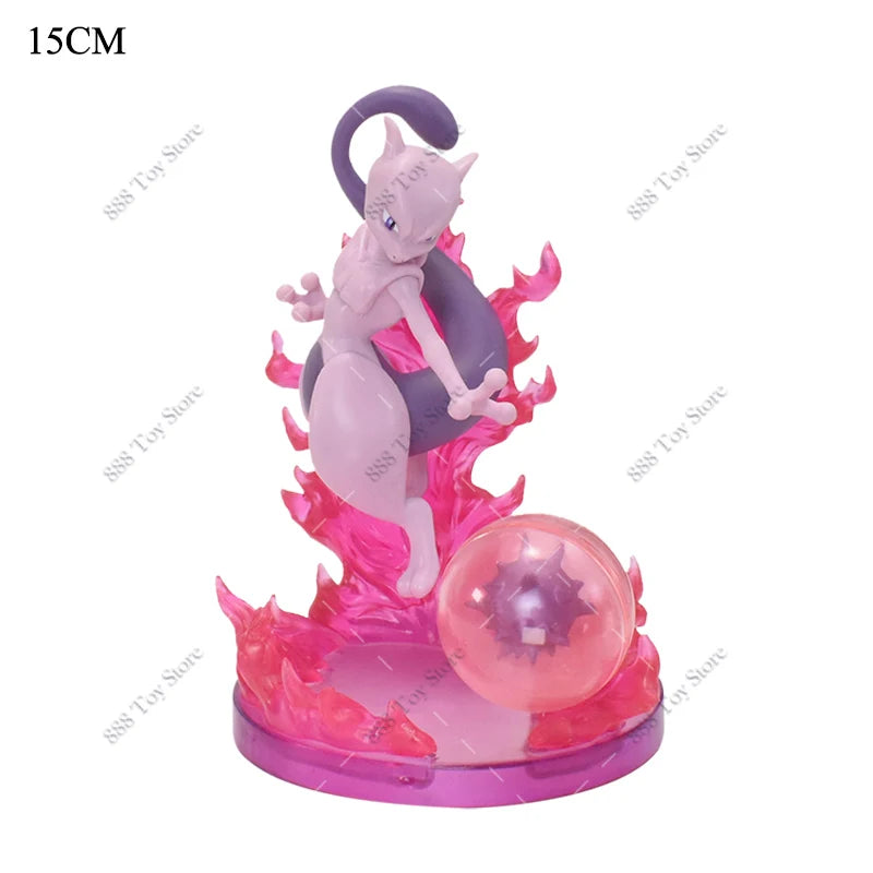 Anime Pokemon Figures Squirtle Charizard Bulbasaur Charmander Vulpix Special Effects Scene Version PVC Action Figure Model Toys