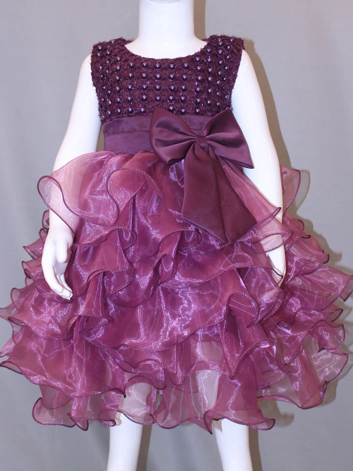 Children's Tutu with Beading Flowers Baby Girl Dress For Wedding Sleeveless Infant Baby Dresses For Toddlers