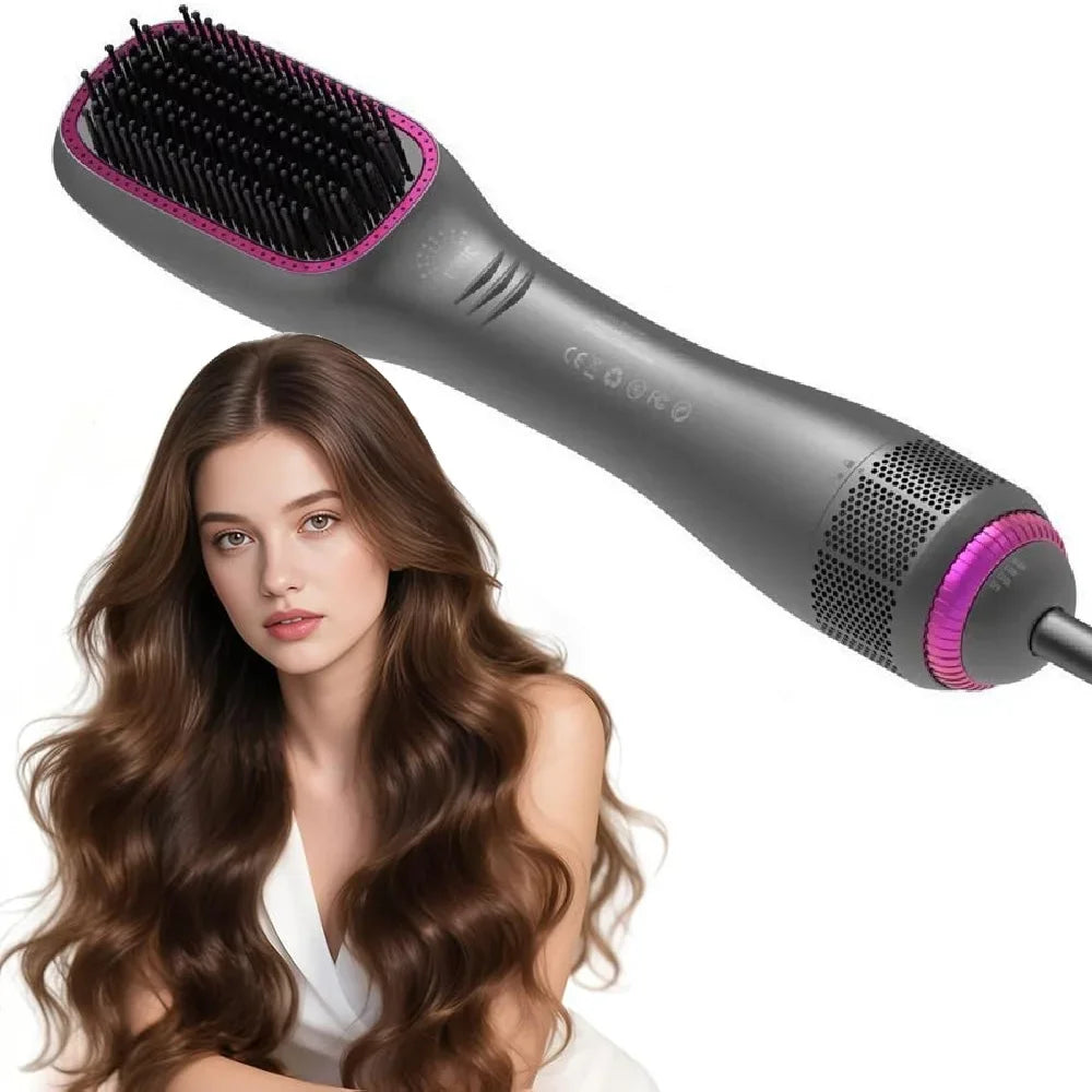 1PCS Hair Dryer Brush Blow Dryer Brush Straightener,3-in-1 1200W Ionic Hot Air Brush Styler with Ceramic & Tourmaline Technology