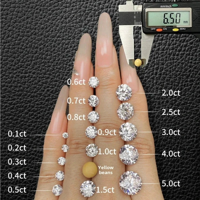 Messi Jewelry With IGI GIA Certificate Round Lab Grown Diamonds 0.5~0.6ct 0.7~0.8ct 0.8~0.9ct 1~1.1ct 1.5ct 1.6~1.7ct Wholesale