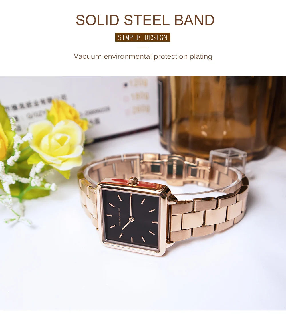 Simple Design Stainless Steel Strap Quartz Machine Core 3ATM Waterproof Wrist Watch Multifunctional Dropshipping Women's Watches