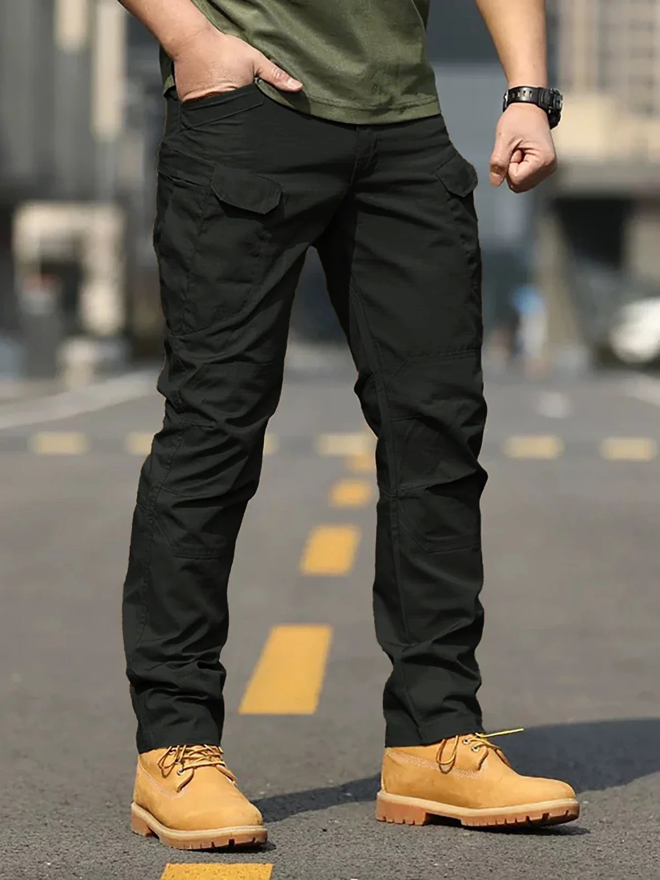 New Tactical Cargo Pants Men Outdoor Cargo Trousers, Multi-pocket Waterproof Pant Autumn Spring Outdoor Workwear Hiking Trousers.