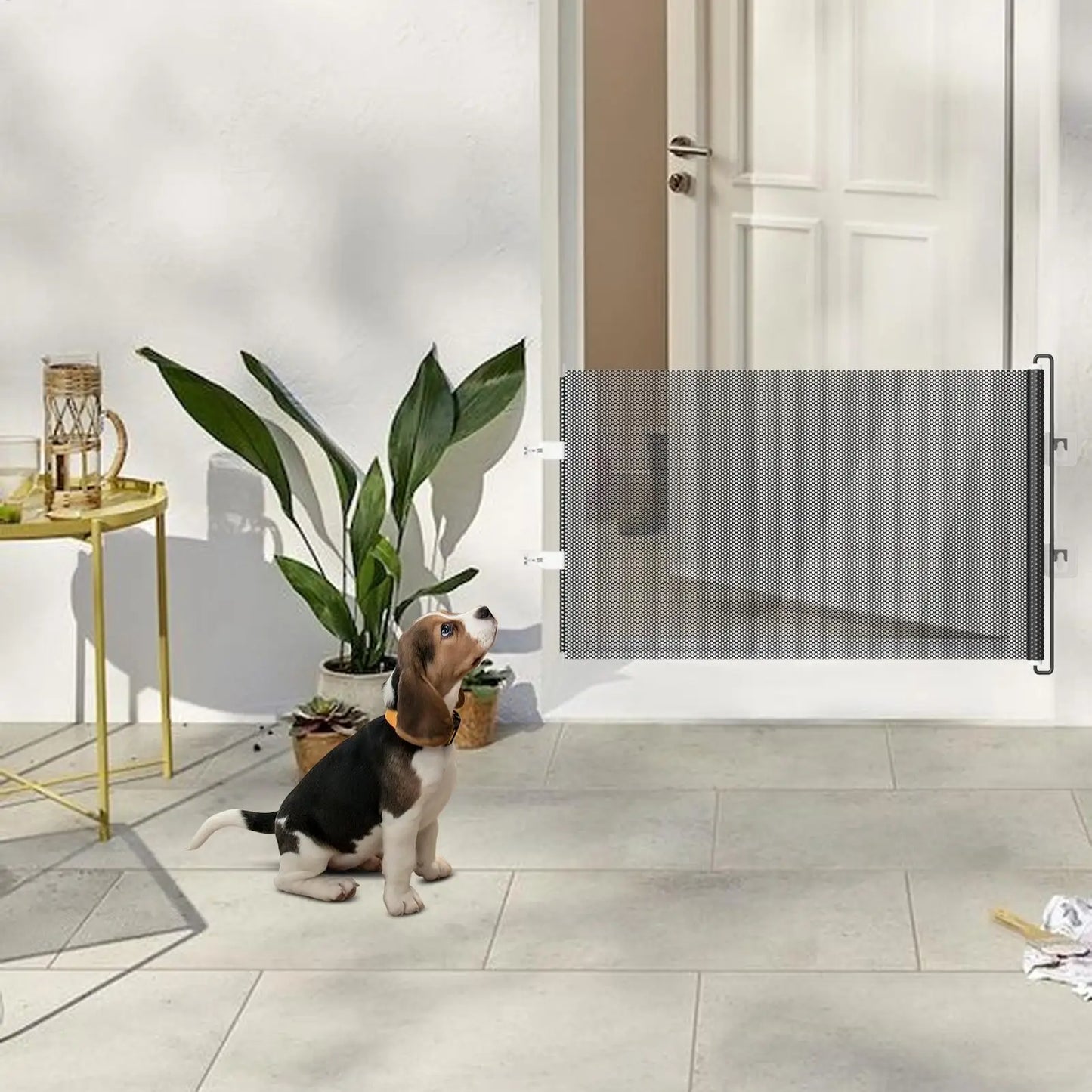 Pet Dog Gate Network Fence Stairs Folding Breathable Mesh Enclosure Dog Fence Safety Barrier Pet Thanksgiving Day Gift