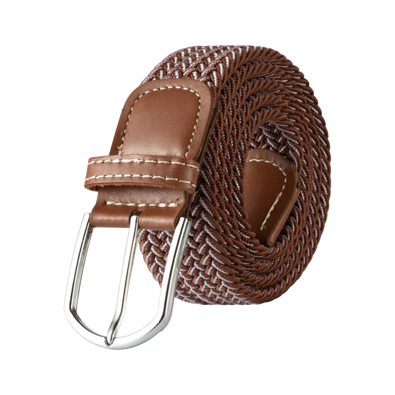 Black Female Casual Knitted Pin Buckle Men Belt Woven Canvas Elastic Expandable Braided Stretch Belts for Women Jeans Belts Belt