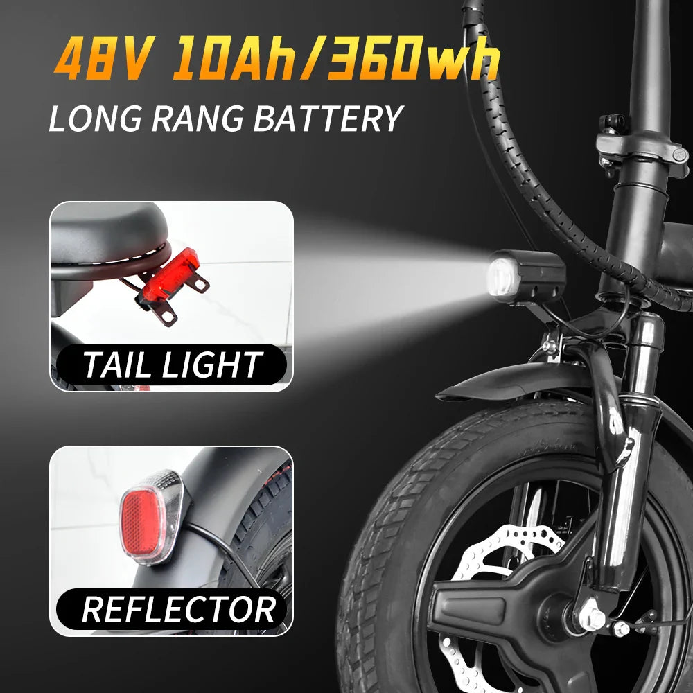 IDOTATA Ebike K300 Mini Folding Ebike for Adults, Electric Bike,Electric Bicycle with Lithium Battery,20MPH Commuting e-bike