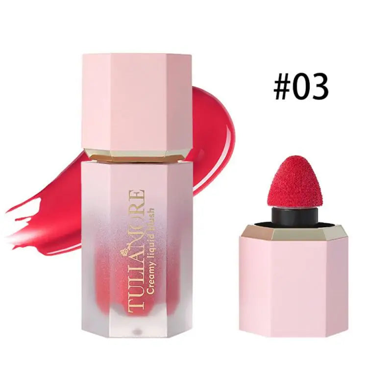 Matte Velet Liquid Blush Moisturizing Lip Gloss Cheek Blusher Durable Natural Tint Face Rouge Cream Blush Stick Beauty Cosmetics