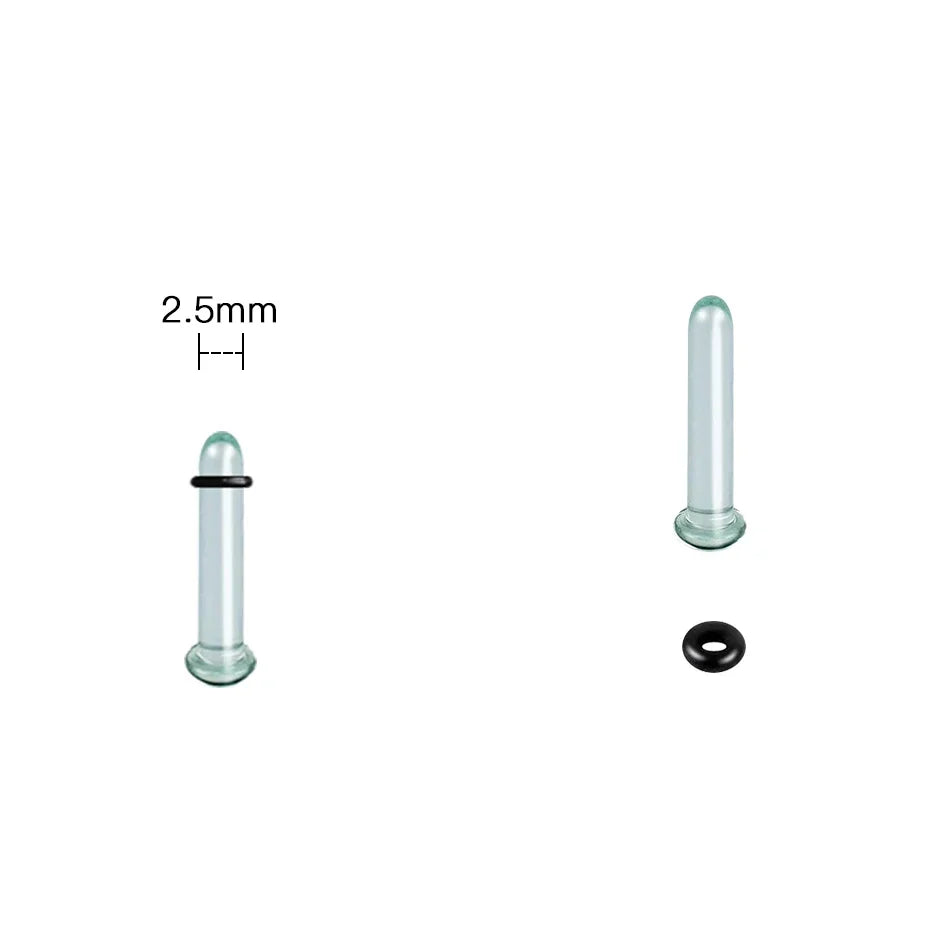 2pcs Glass Ear Gauges Stretching Kit Short Taper Expander 1.6-16mm