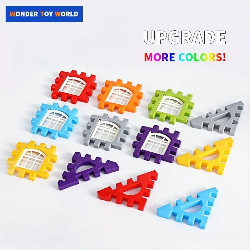 100pcs House Assembly Building Blocks, Large Size, Creative Square Blocks, Educational DIY Assembly Toys, Birthday Gifts