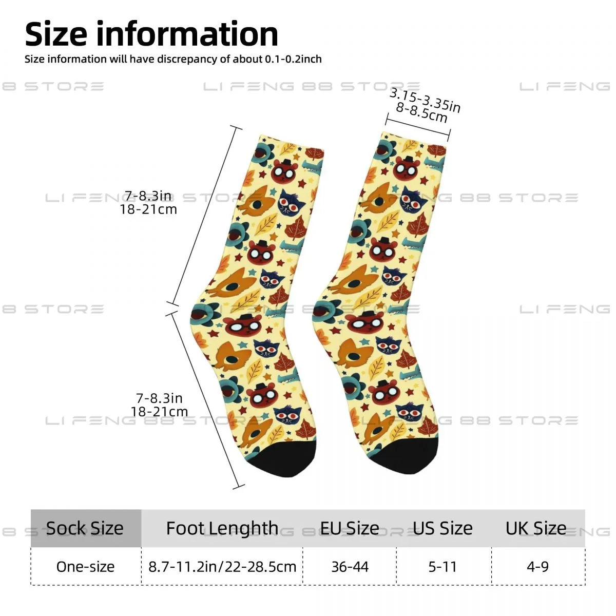 Night In The Woods Fall Pattern Men Women Socks Cycling Novelty Spring Summer Autumn Winter Stockings Gift