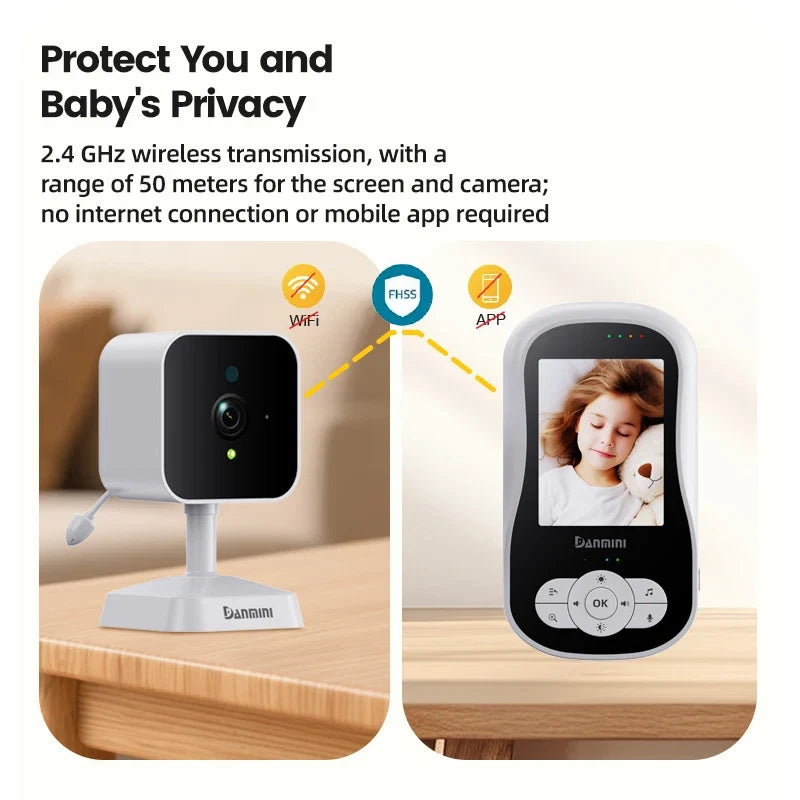 Baby Monitor Two-Way Audio Voice Intercom Infrared Night Vision Baby