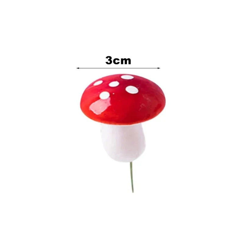 100-10PCS Miniatures Artificial Foam Mushroom Garden Fairy Bonsai Plant Pot Mini Mushroom Resin Craft Decor For DIY Micro Decor