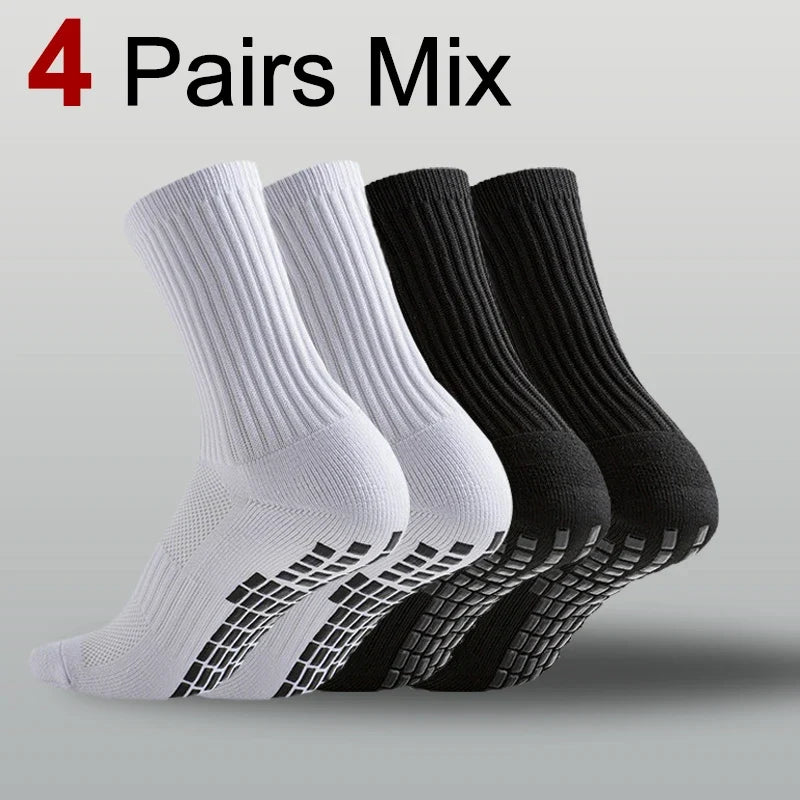1/4/10 Pairs Neutral Anti Slip Football Socks Spring Summer Absorbing Sweat Breathable Basketball Running Leisure Sports Socks
