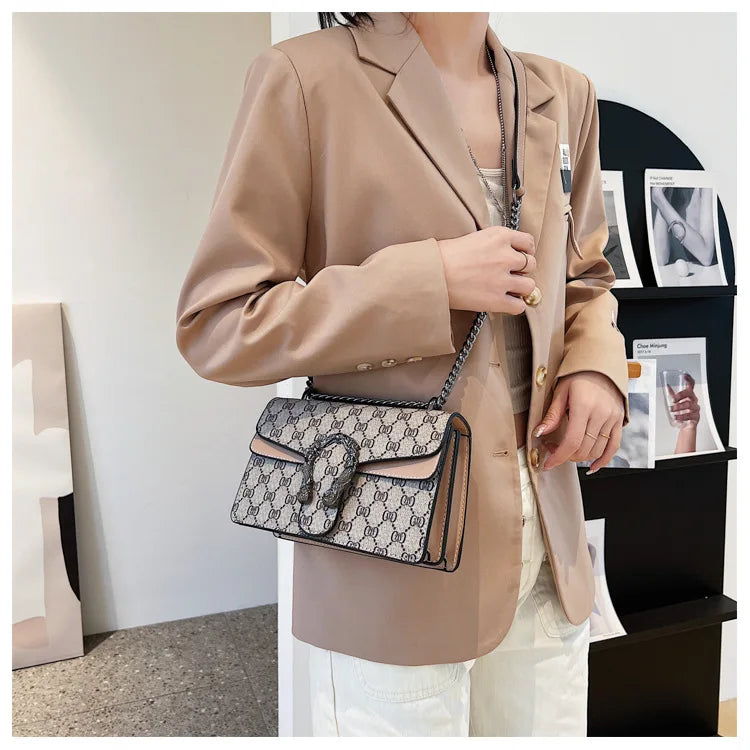 Fashion Popular Women's Bag Trend Brand Retro Chain Shoulder Bag High Quality Ladies Crossbody Bag Designer Luxury Handbag
