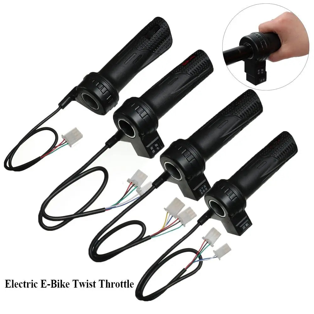 Electric E-Bike Twist Throttle 12V 24V 36V 48V Universal Scooter Parts E-Bike Speed Handlebar Throttle Cycling Throttle Grip