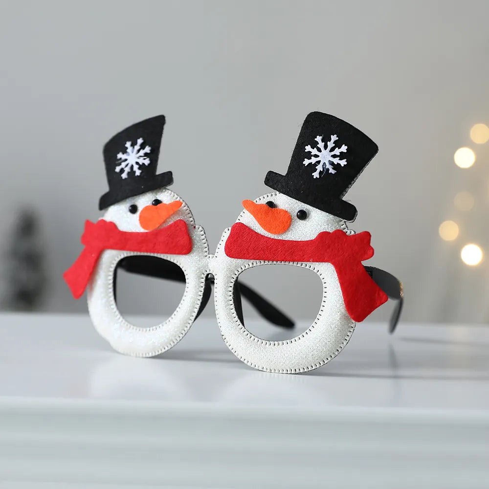 1 Pack Merry Christmas Glasses Santa Claus Snowman Antlers Christmas Tree Christmas Decoration Photo Prop Children New Year Gift