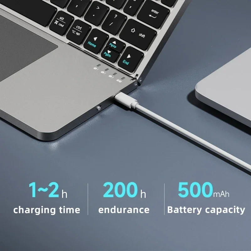 Folding Magnetic Bluetooth Keyboard with Touchpad External Wireless Stand Holding Keyboard for Ipad/iphone/android/windows Kit