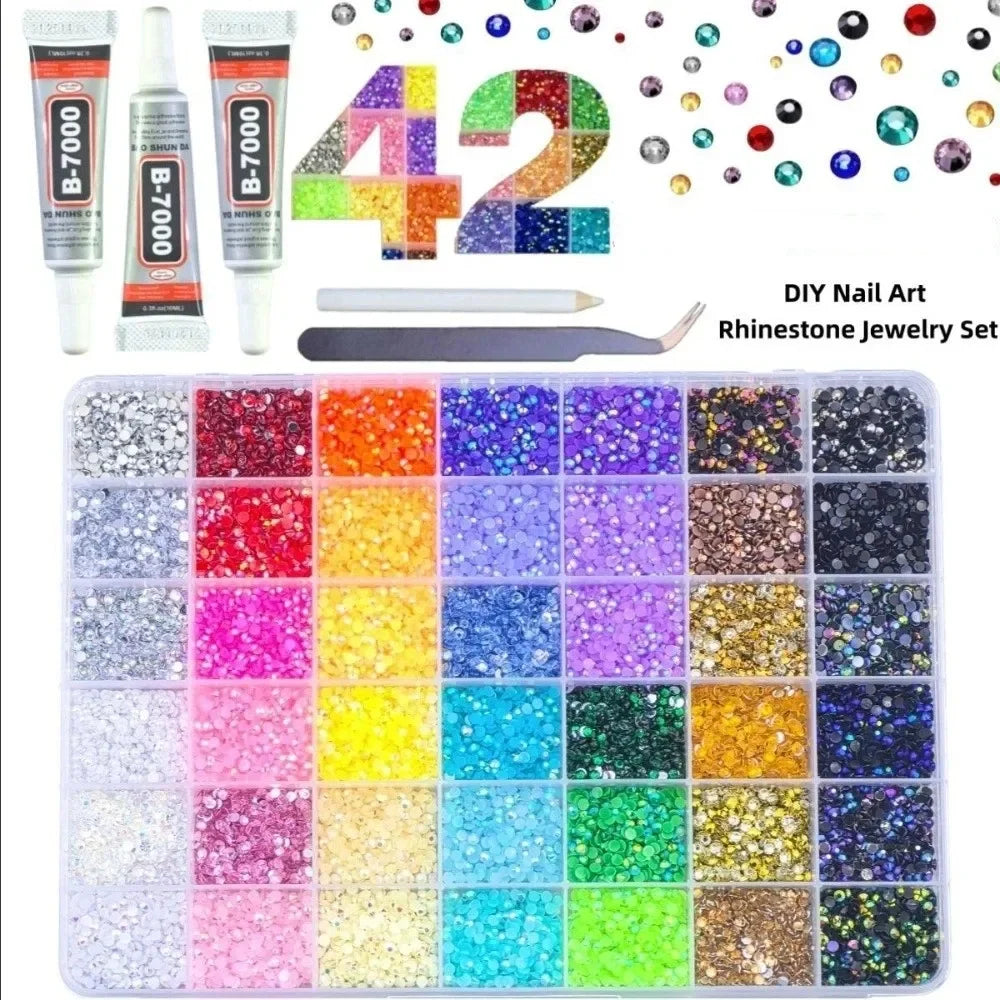 Multicolor Resin Rhinestone Kit Sparkling DIY Decoration Jelly Rhinestones Diamond Art Bedazzling Rhinestones