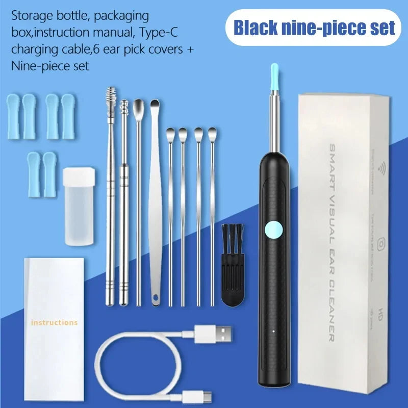 Multifunctional Ear Cleaner Camera 360°Adjustable Endoscope Ear Pick. USB-C Charging Ear Cleaner Family Ear Care Kit for Family