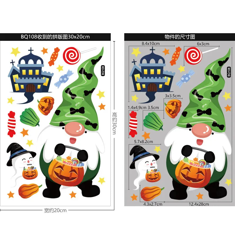 Halloween Decorations Window Clings Halloween Window Stickers Bat Skull Skeleton Stickers Halloween Window Decor for Glass Wall