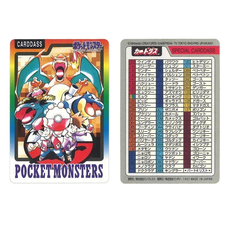 DIY Pokemon Collection Cards Pikachu Charizard Gengar Green Version1 1996 Charizard Card Game Anime Self Made Cards Gift Toys