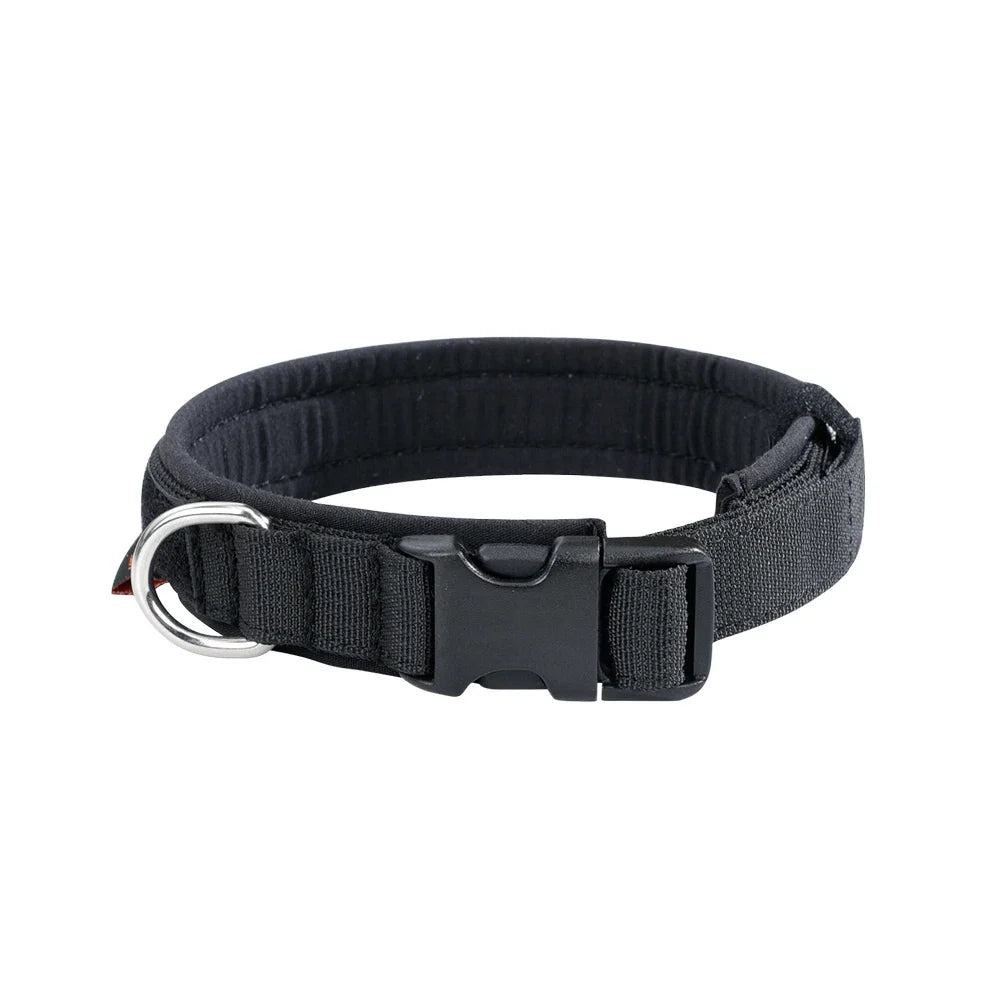 Tactical Dog Collar Puppy Collars Adjustable Soft Nylon Outdoor Training Collar Medium Large Dog German Shepherd Training Collar