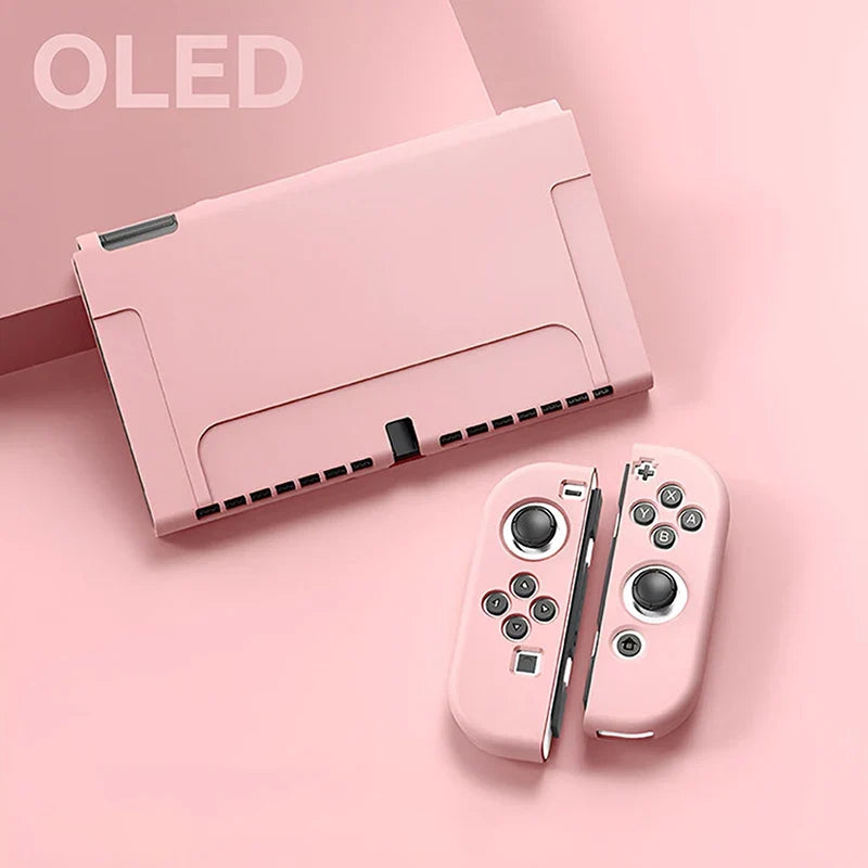 Protective Case Compatible with  Switch OLED Console and Joy-Cons,Switch Can Be Inserted in Dock with Shell Nintendo Switch Skin