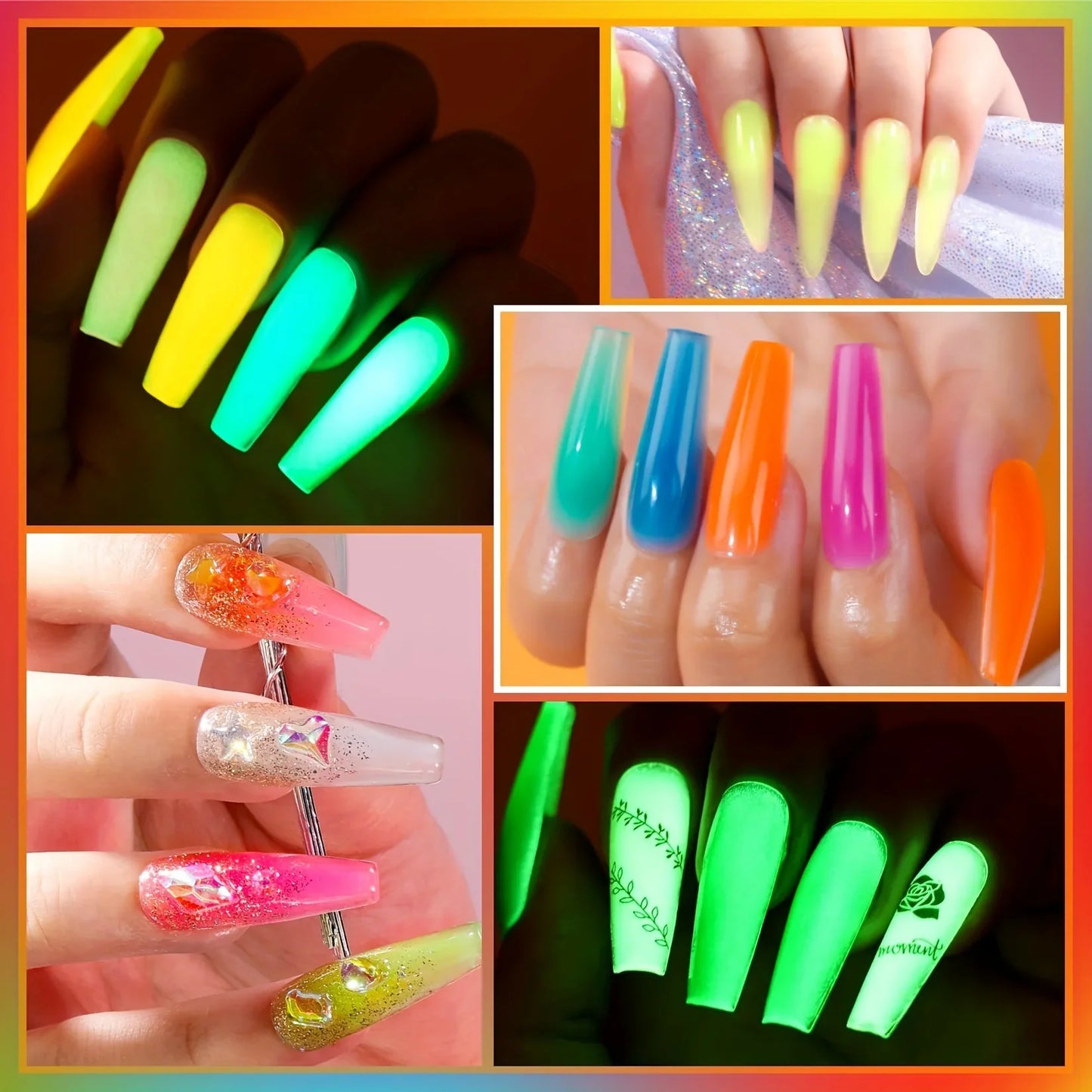 12 kinds of candy colored Poly, equipped with pure Poly gel and glitter Poly, nail gel is suitable for all season women's partie