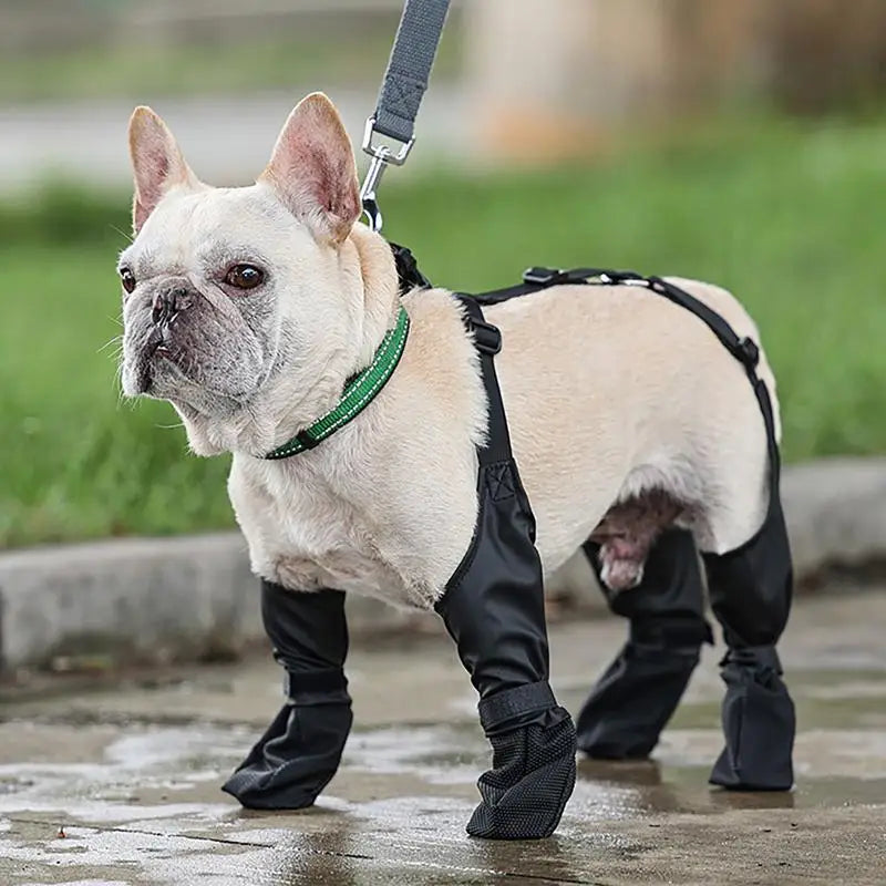 Dog Shoes Waterproof Breathable Pet Shoes Adjustable Boots Pet Breathable Shoes Outdoor Walking Soft French Bulldog Paws protect