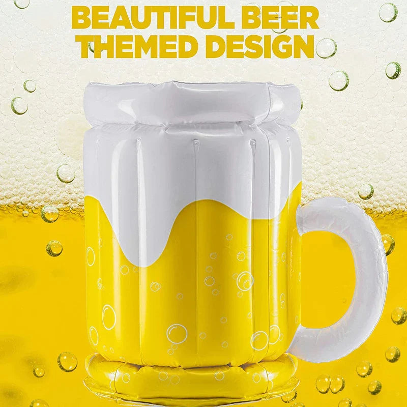 Large Inflatable Beer Ice Bucket PVC Beer Cooler Bucket Summer Pool Party Swimming Pool Drink Cooling Barrel Beach