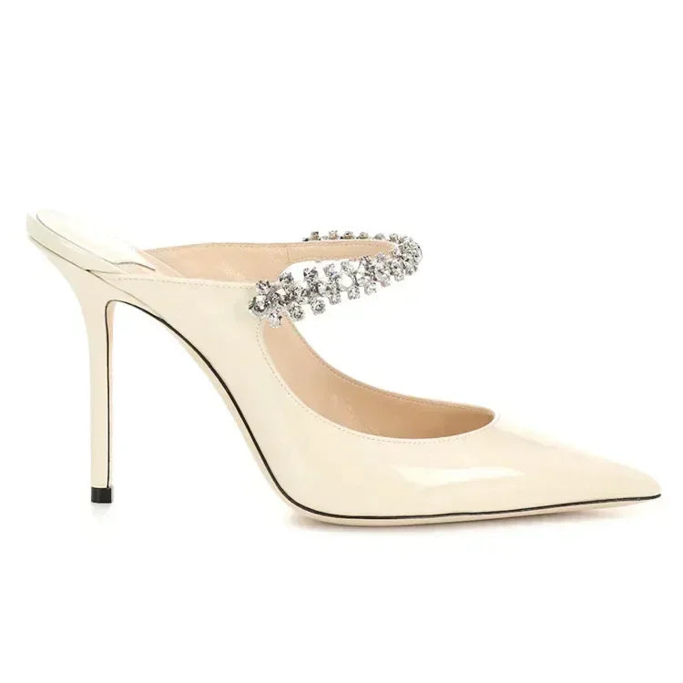 Shoe Wedding Women Pumps Patent Leather 7CM Thin High Heels Pointed Toe Shallow Solid Women's Shoes Party Designer Satin Blue
