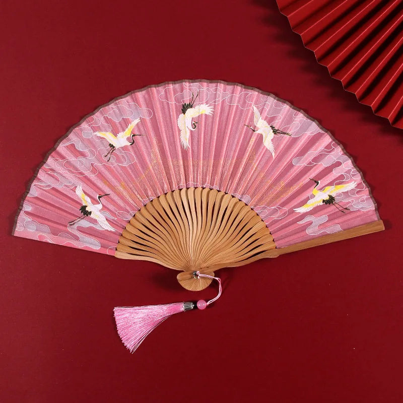 31 Styles Folding Fan Black Japeneses Ladies Silk Hand Fans High Quality Bamboo Crafts Wedding Dance Home Decor Ornament