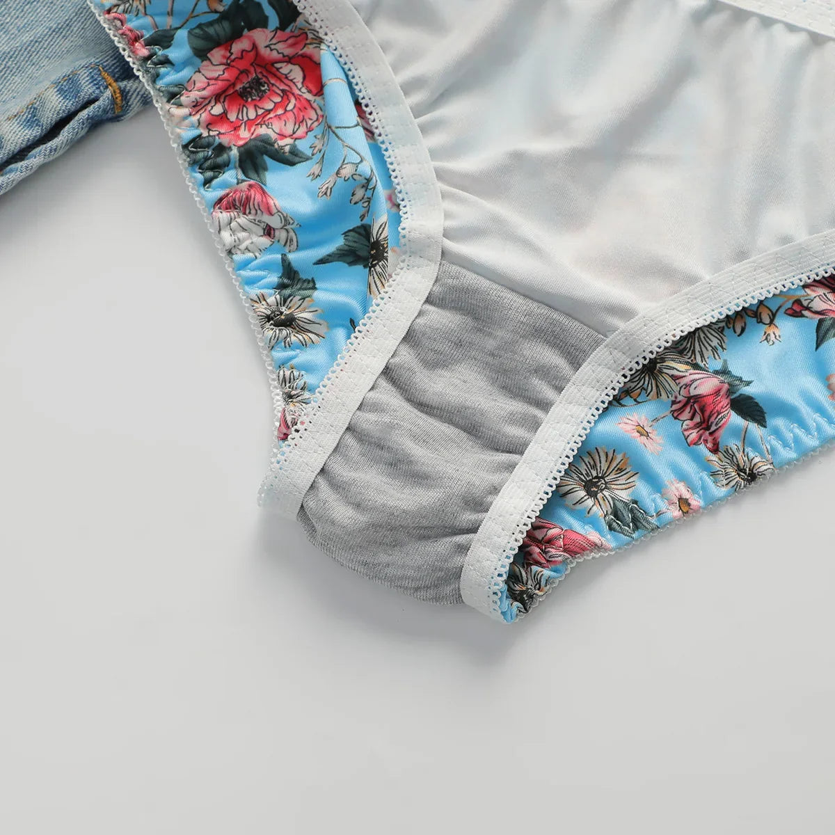 2-Pieces High quality Women's Flower Printed Bra Underwear Set Women's Autumn/Winter New Underwear Underwear Underwear A2173