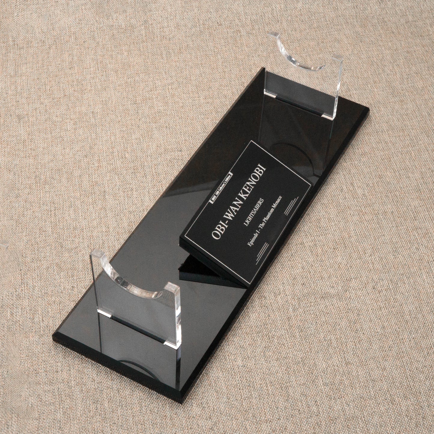 LUKE Anakin Darth Vader Obiwan Lightsaber collection display stand saber nameplate acrylic material