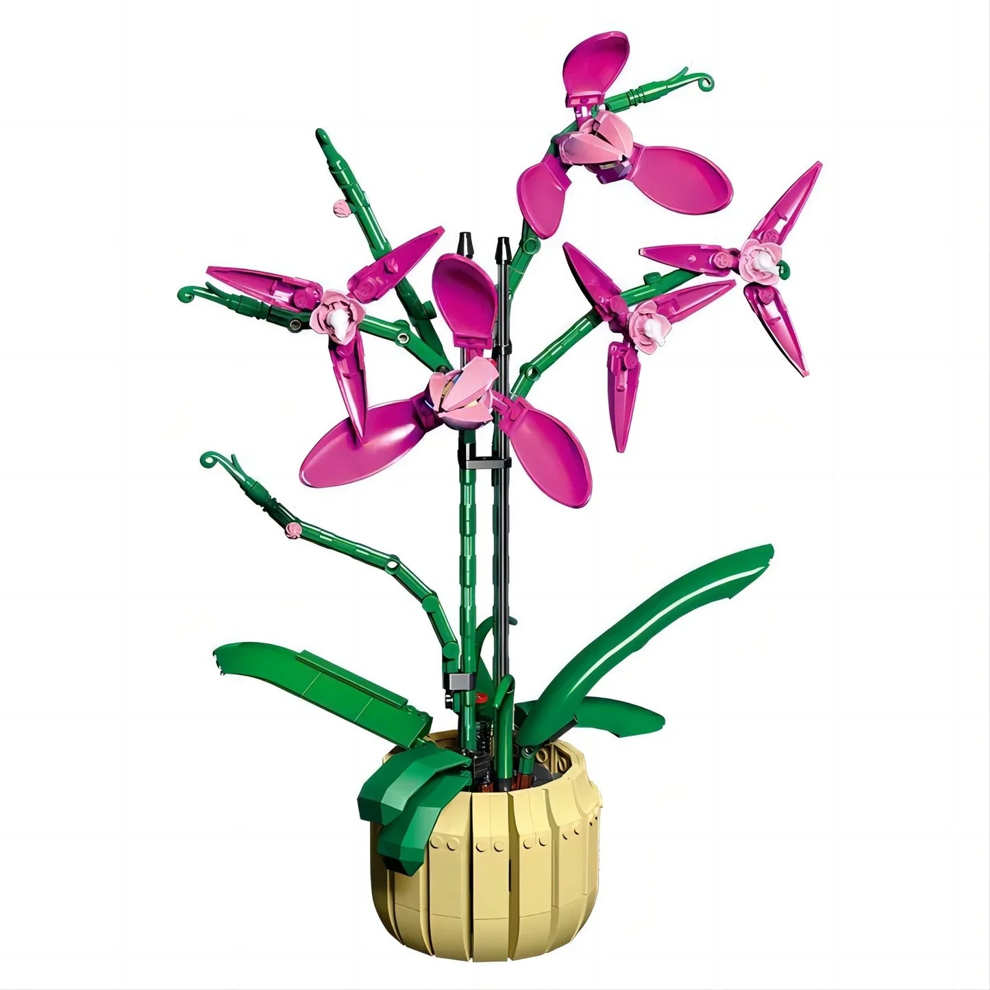 Building Blocks Set Orchid Flowers Bouquet Flower Blocks Bonsai Plant Model Bricks DIY Home Decoration Toys Kids Chirstmas Gifts