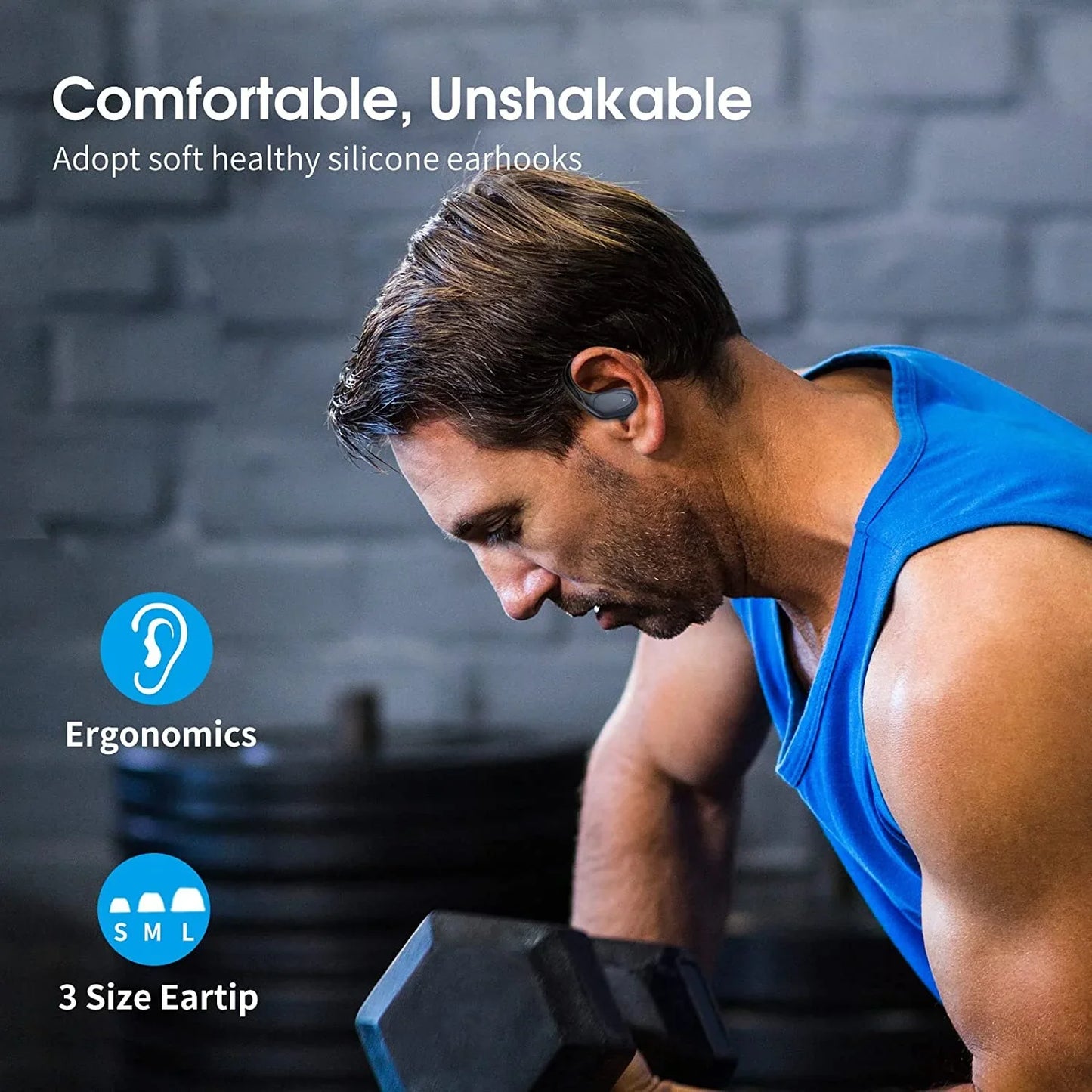 BX17 Bluetooth Earphones Tws Ear Hook Bluetooth 6.0 Running Sports Stereo Buttons Control With Microphone Wireless Headphones