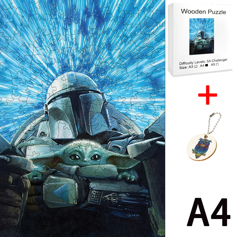Star Wars Wooden Puzzle Board Games for Children Hobby Jigsaw Table Game Craft Toys Diy Fidget Christmas Building Blocks Model