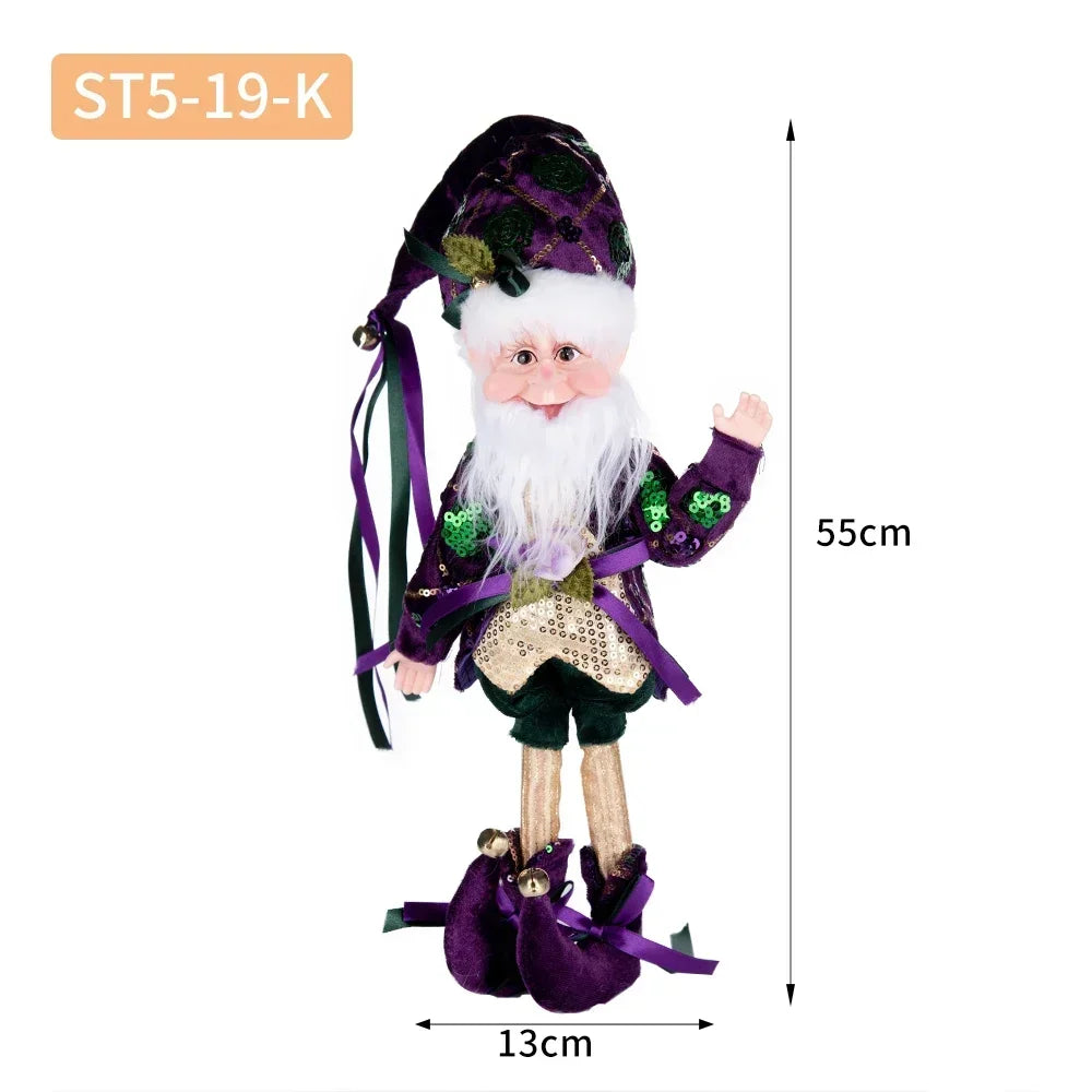 2024 New Christmas Elf Plush Toy Home Decor Couple Elves Holiday Dolls Toy New Year Gift Kids Room Decoration Navidad Natal Xmas