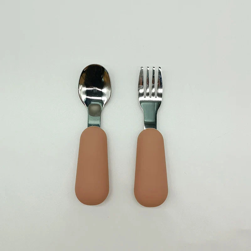 EtherealBe Stainless Steel Baby Utensils Set - Colorful & Safe