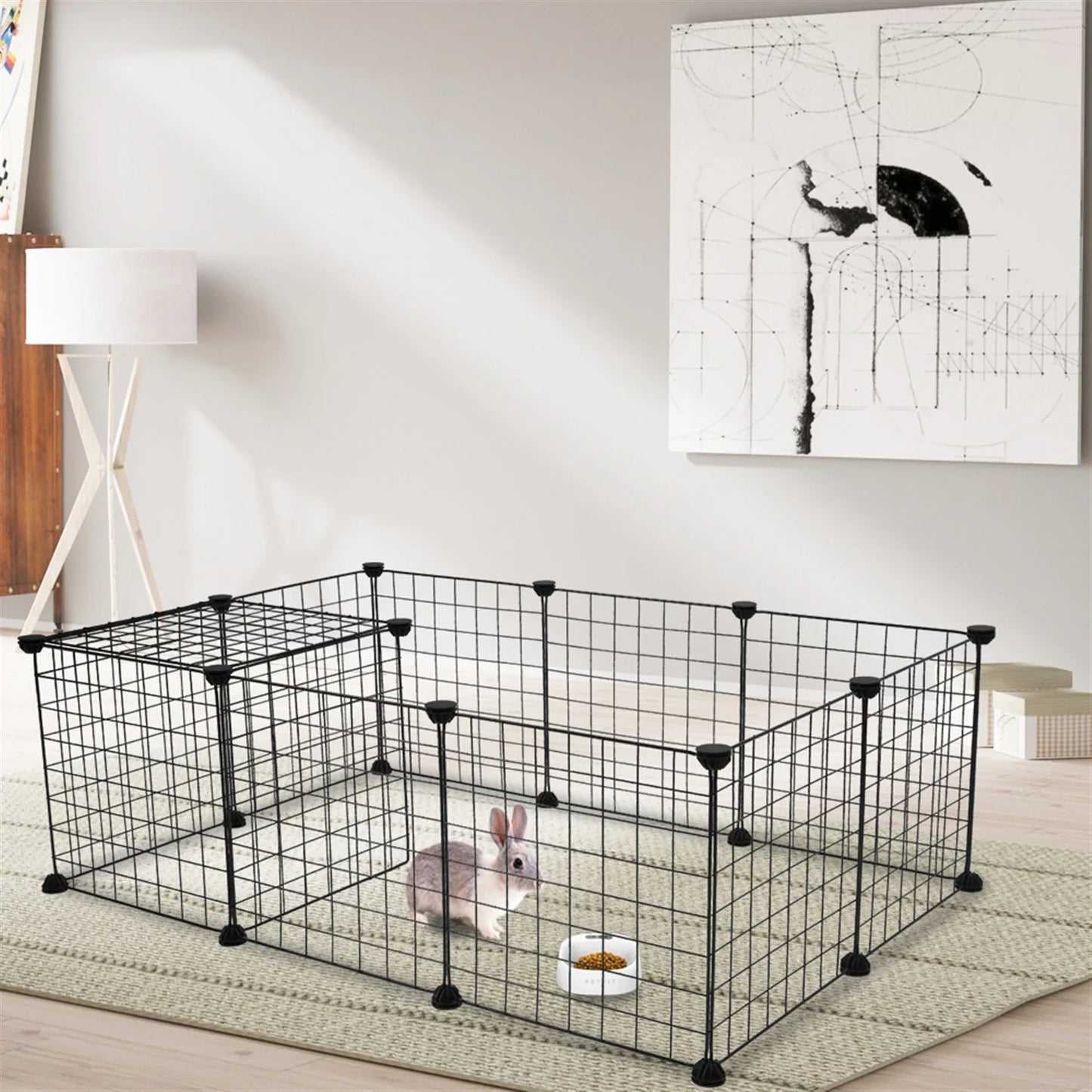 Pet Playpen Small Animal Cage Indoor Portable Metal Wire Yard Fence for Animals Guinea Pigs Rabbits Kennel Crate Fence Tent