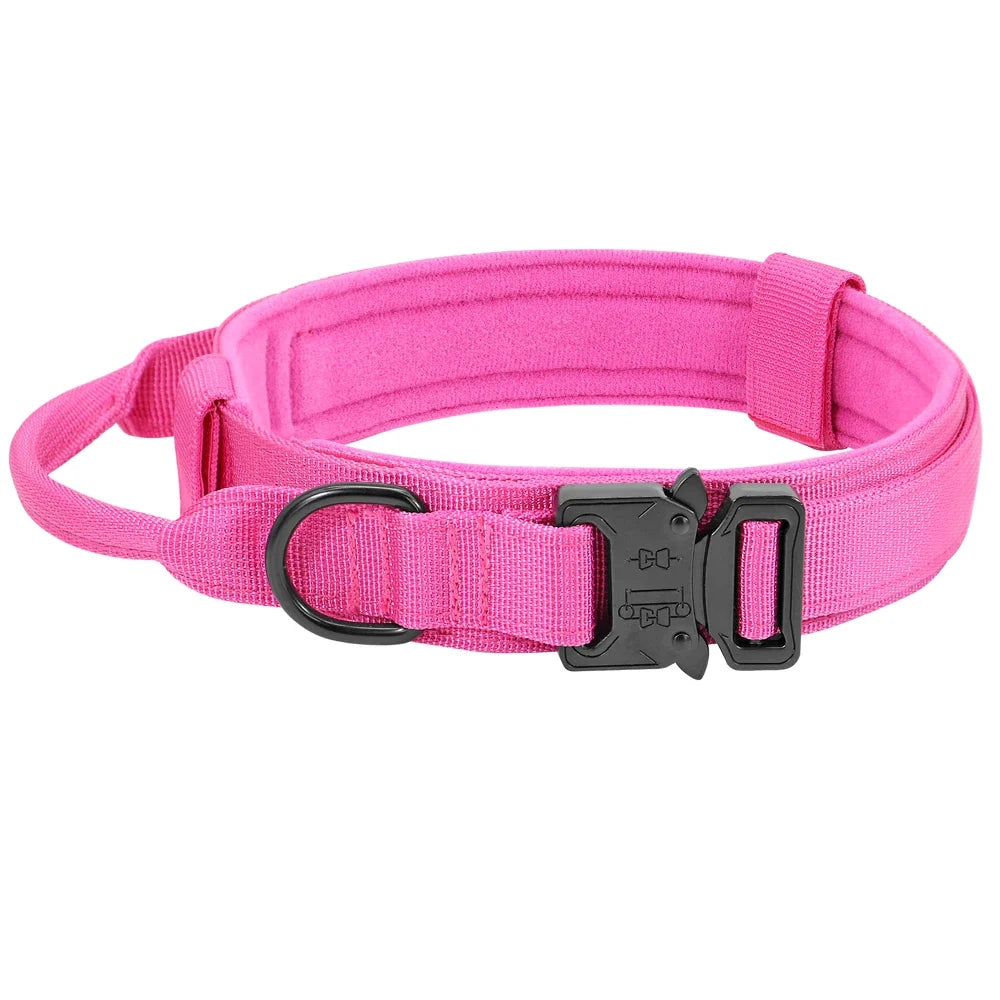 Military Tactical Dog Collar Nylon Dogs Collars Durable Pet Training Necklace Adjustable For Medium Large Dogs French Bulldog