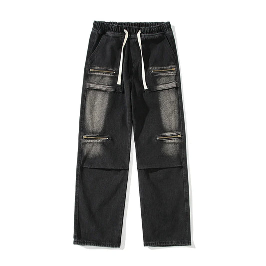 2024 Fall Fashion Zipper trend Straight leg jeans2024 Fall Fashion Zipper trend Straight leg jeans