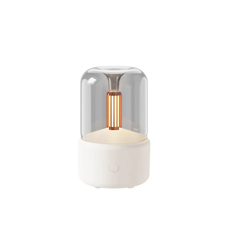 Volcanic Flame Aroma Diffuser Essential Oil Lamp 130ml USB Portable Air Humidifier with Color Night Light Mist Maker Fogger Led