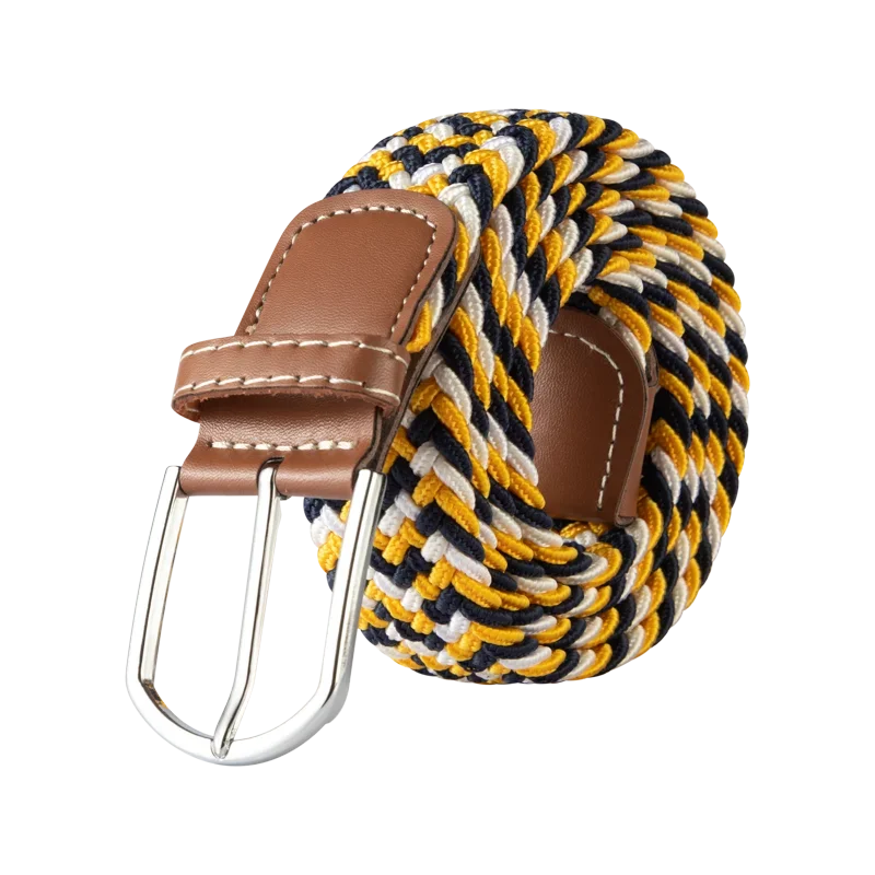 Black Female Casual Knitted Pin Buckle Men Belt Woven Canvas Elastic Expandable Braided Stretch Belts for Women Jeans Belts Belt