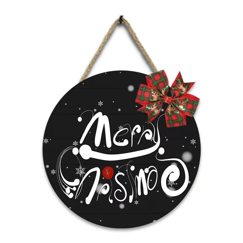 Wall Decoration Hanging Christmas Party Door Sign, Welcome Sign, Wooden Decorations, Living Room Supplies