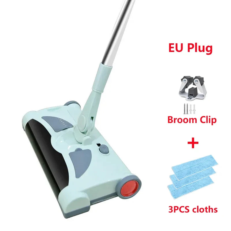 Newest Electric Floor Sweeper Cleaner Rechargeable Wireless Hand Push Vacuum Cleaner Household Mop Broom Machine