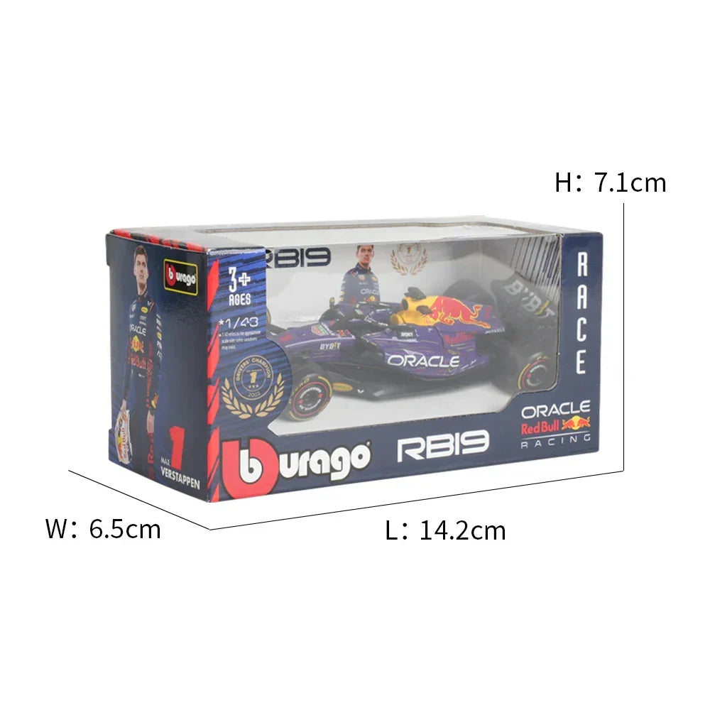 Bburago 1:43 Red Bull F1 Rb19 Las Vegas Miami 1 Verstappen 11 Perez Alloy Scaled Die-Cast Car Model Toys Collection Kid Gift