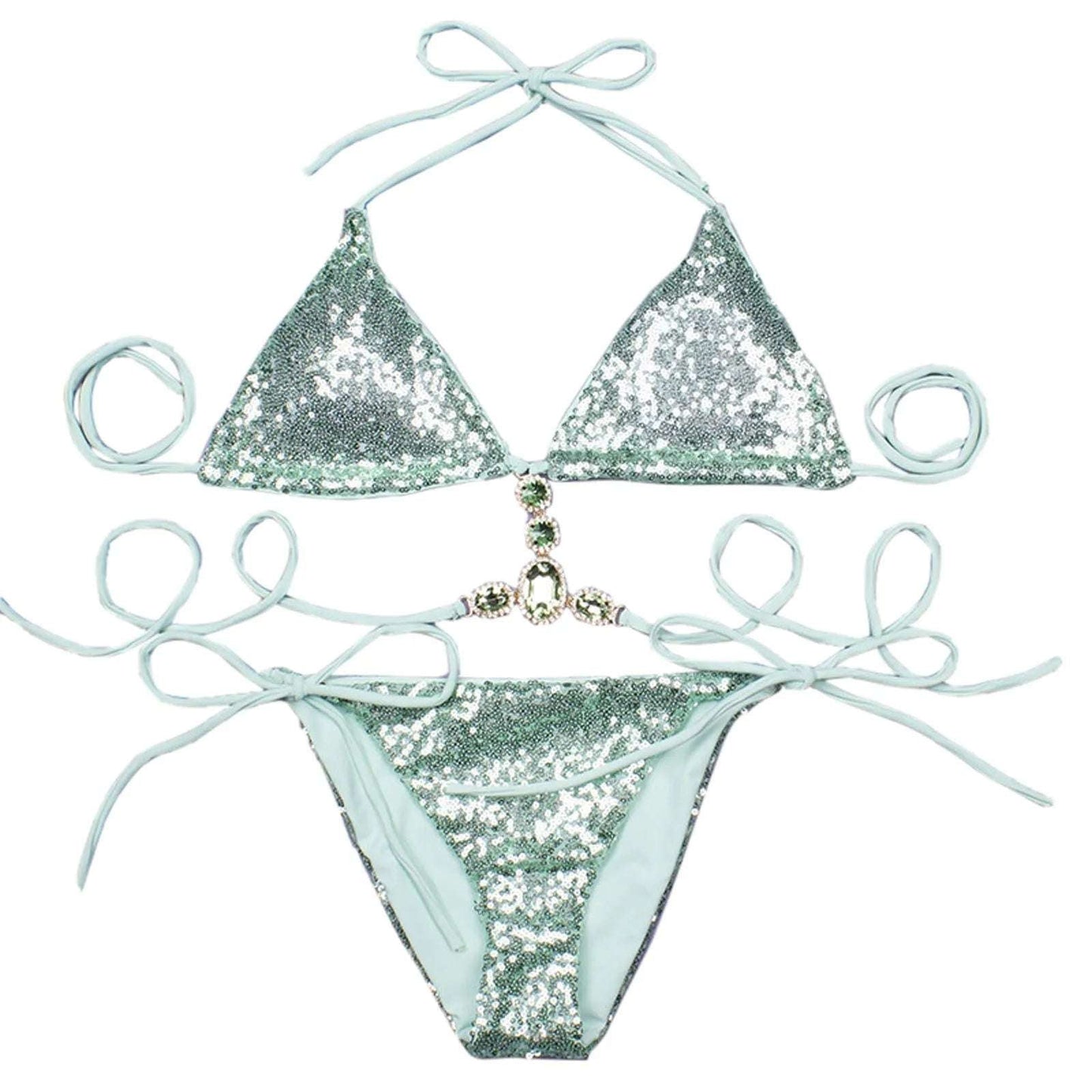 Men And Women Matching Swimsuits Sexy Sequin Bikini Women's Summer Swimsuit Split Swimsuit Bathing Suits for Boys 16-18